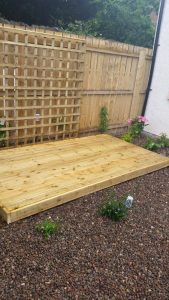 Wooden fence and deck